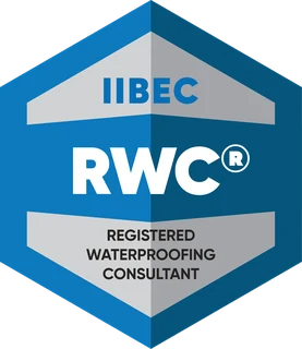 IIBEC RWC badge: Registered Waterproofing Consultant