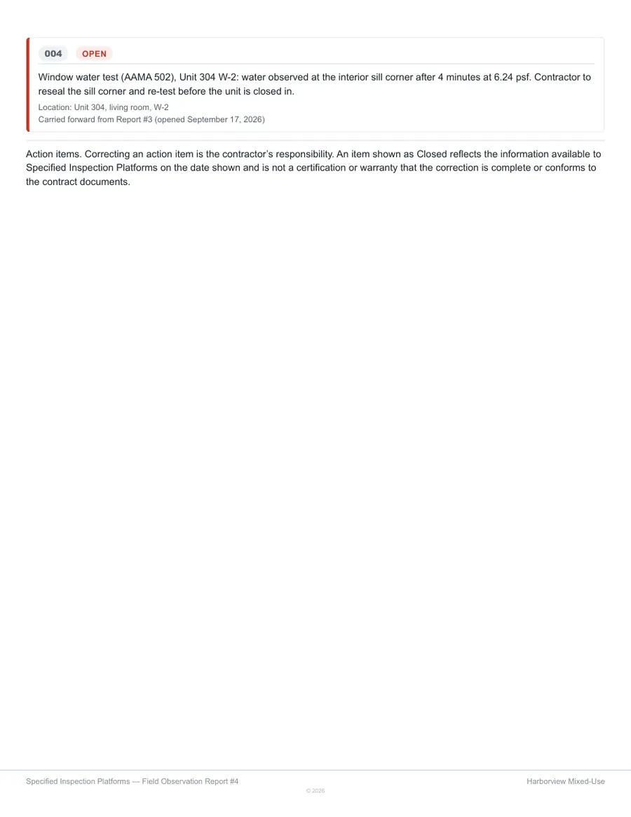 Page 5 of the Harborview Mixed-Use field observation report