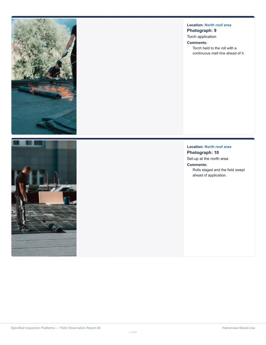 Page 11 of the Harborview Mixed-Use field observation report